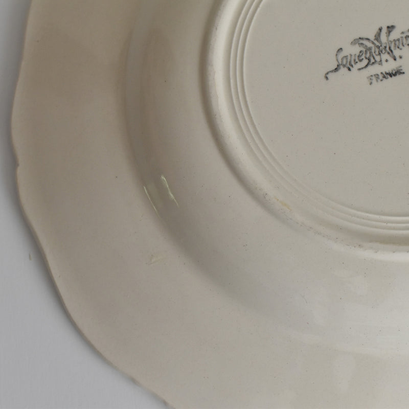 Vintage Deep Plate, Digoin & Sarreguemines Rohan (Scalloped Edge), 25cm H