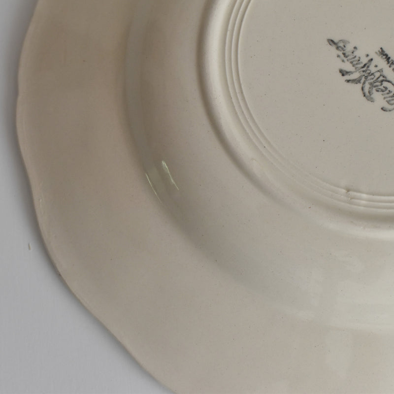 Vintage Deep Plate, Digoin & Sarreguemines Rohan (Scalloped Edge), 25cm H