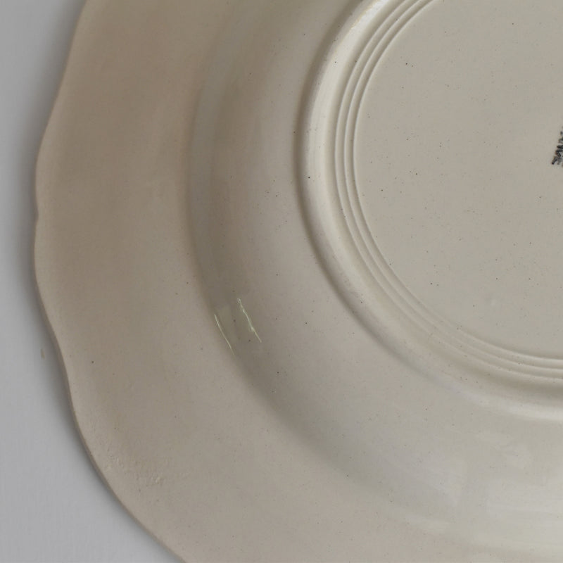 Vintage Deep Plate, Digoin & Sarreguemines Rohan (Scalloped Edge), 25cm H