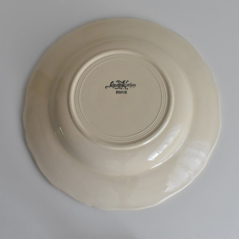 Vintage Deep Plate Digoin & Sarreguemines Rohan (Scalloped Rim) 25cm I