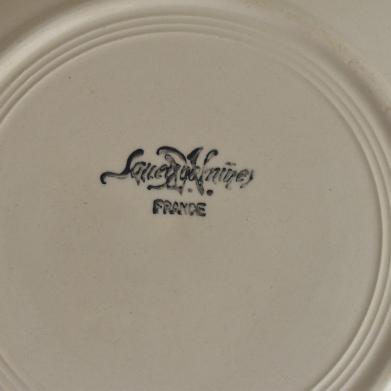 Vintage Deep Plate Digoin & Sarreguemines Rohan (Scalloped Rim) 25cm I