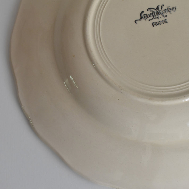 Vintage Deep Plate Digoin & Sarreguemines Rohan (Scalloped Rim) 25cm I