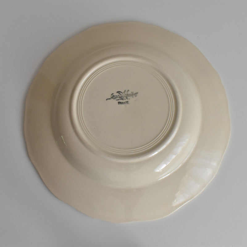 Vintage deep plate Digoin & Sarreguemines Rohan (scalloped edge) 25cm J