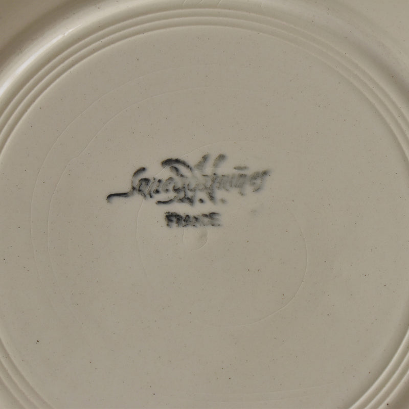 Vintage deep plate Digoin & Sarreguemines Rohan (scalloped edge) 25cm J