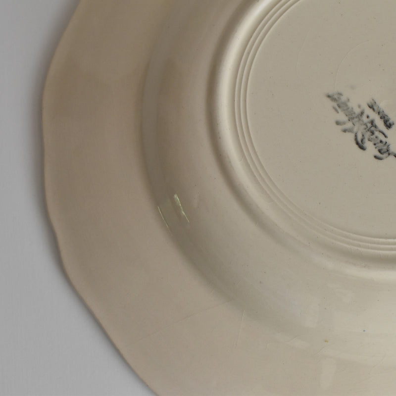 Vintage deep plate Digoin & Sarreguemines Rohan (scalloped edge) 25cm J