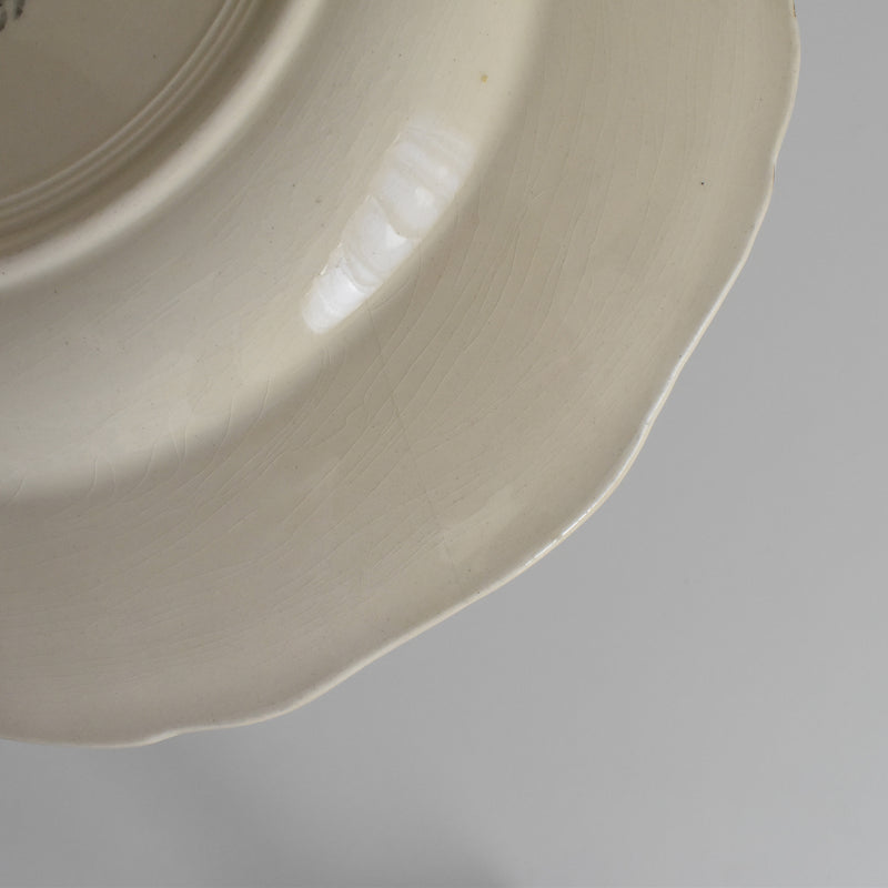 Vintage deep plate Digoin & Sarreguemines Rohan (scalloped edge) 25cm J