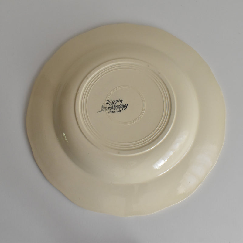Vintage Deep Plate, Digoin & Sarreguemines Rohan (Scalloped Edge), 24.5cm A
