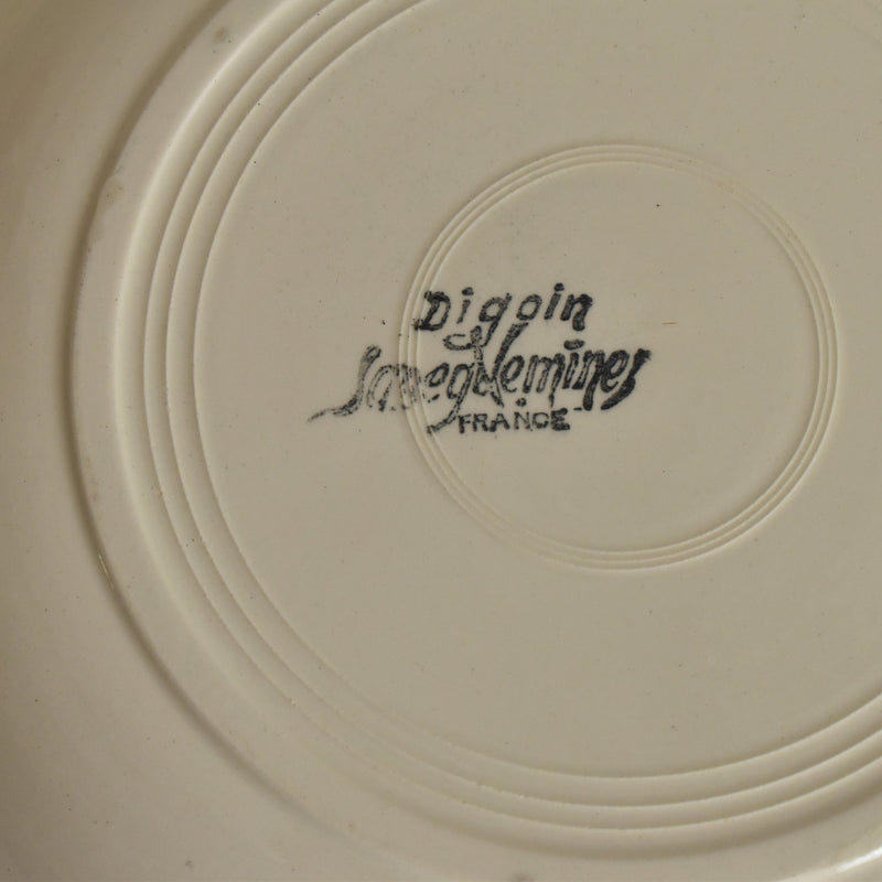 Vintage Deep Plate, Digoin & Sarreguemines Rohan (Scalloped Edge), 24.5cm A