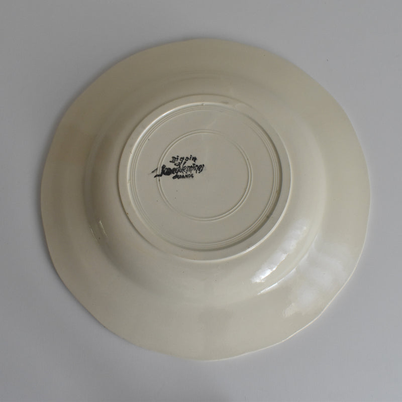 Vintage Deep Plate Digoin & Sarreguemines Rohan (Scalloped Rim) 24.5cm C