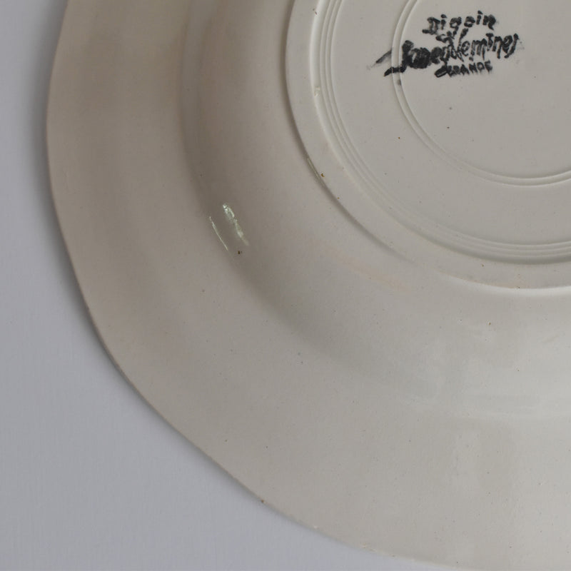 Vintage Deep Plate Digoin & Sarreguemines Rohan (Scalloped Rim) 24.5cm C