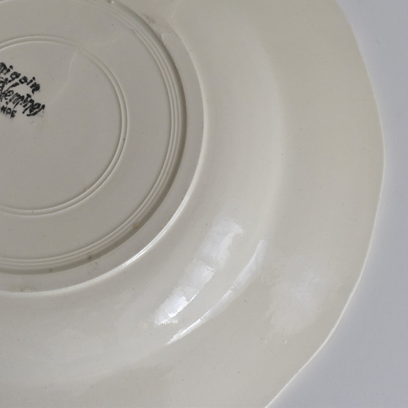 Vintage Deep Plate Digoin & Sarreguemines Rohan (Scalloped Rim) 24.5cm C