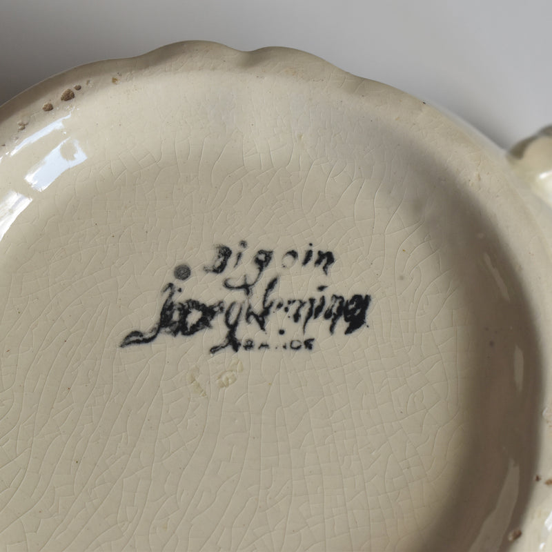 Vintage Sugar Pot, Digoin & Sarreguemines Rohan (Scalloped Edge)