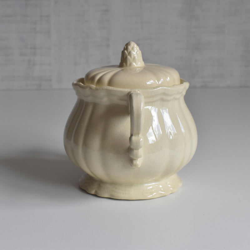Vintage Sugar Pot, Digoin & Sarreguemines Rohan (Scalloped Edge)