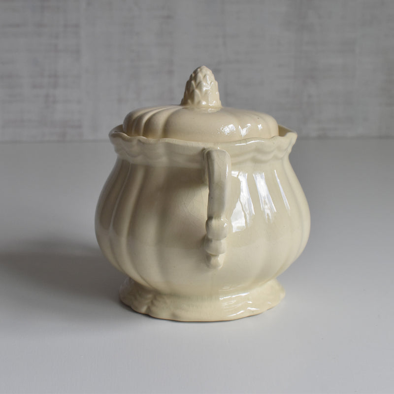 Vintage Sugar Pot, Digoin & Sarreguemines Rohan (Scalloped Edge)