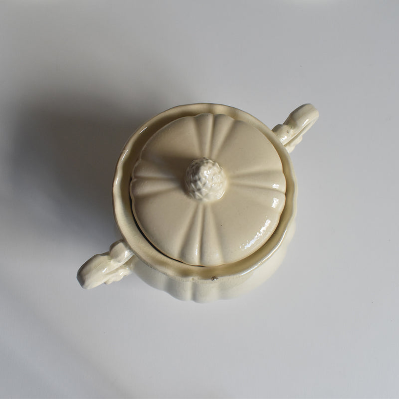 Vintage Sugar Pot, Digoin & Sarreguemines Rohan (Scalloped Edge)