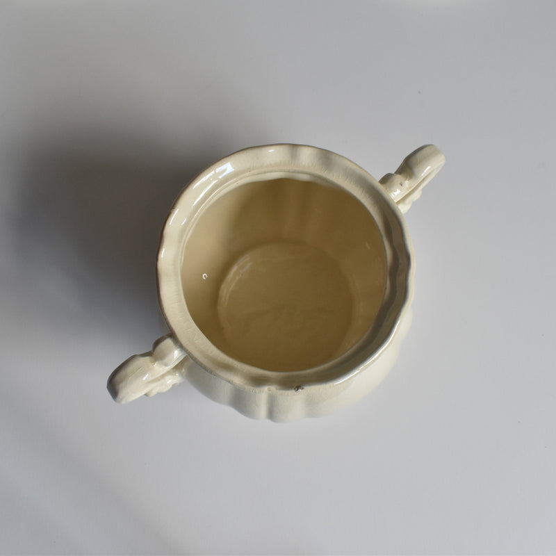 Vintage Sugar Pot, Digoin & Sarreguemines Rohan (Scalloped Edge)