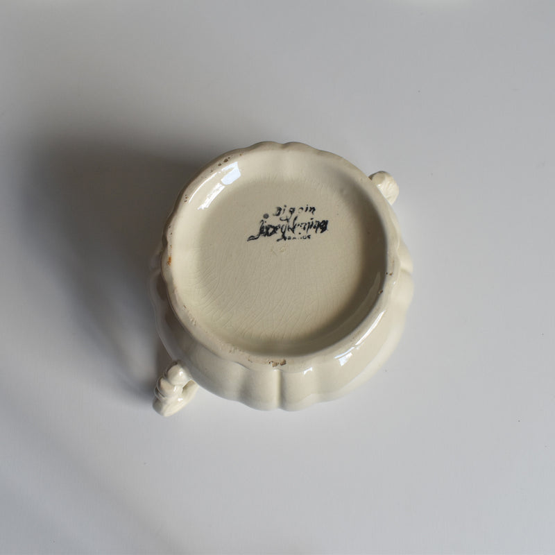 Vintage Sugar Pot, Digoin & Sarreguemines Rohan (Scalloped Edge)