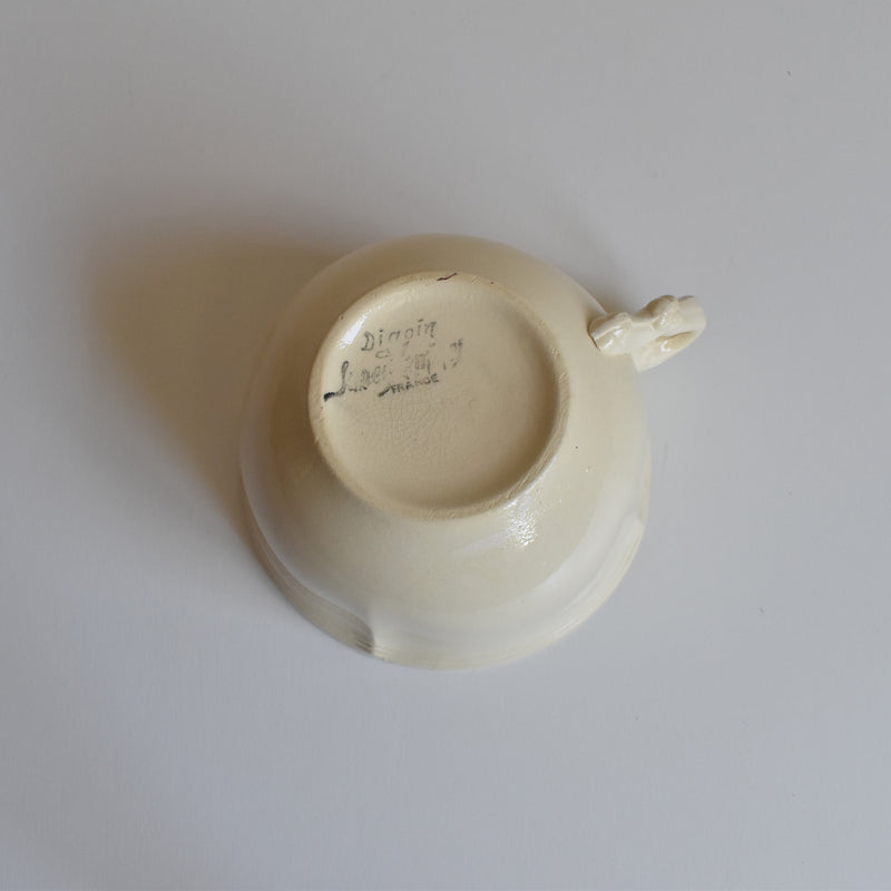 Vintage Chocolate Cup Digoin & Sarreguemines Rohan (Scalloped Edge)