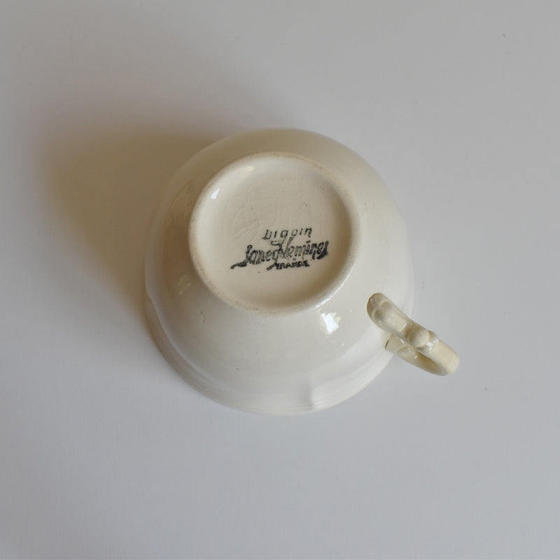 Vintage Chocolate Cup & Saucer, Digoin & Sarreguemines, Rohan (Scalloped Edge) A