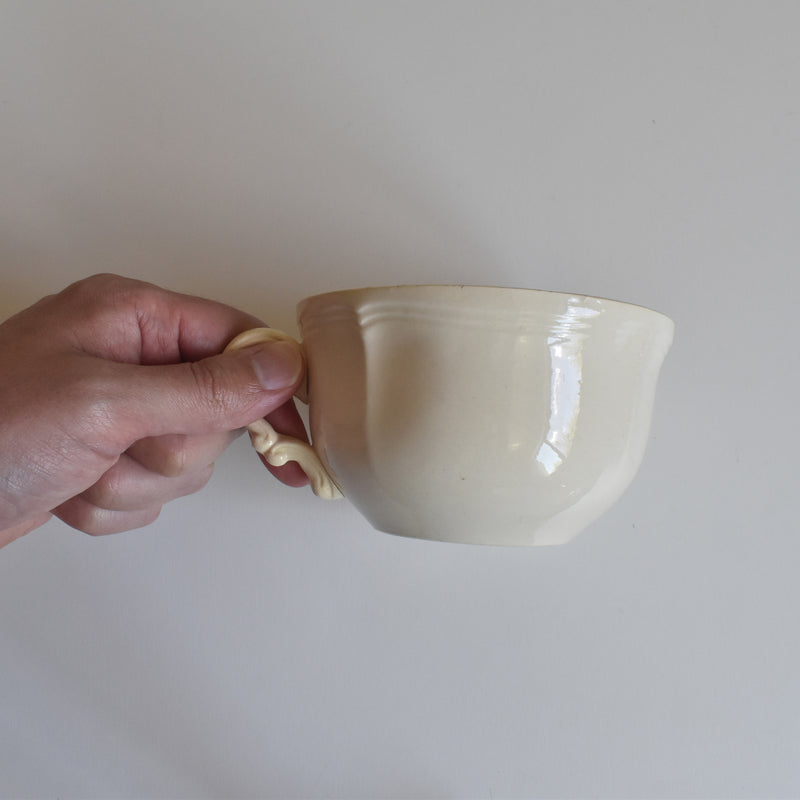 Vintage Chocolate Cup & Saucer, Digoin & Sarreguemines, Rohan (Scalloped Edge) A
