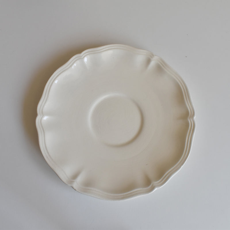Vintage Chocolate Cup & Saucer, Digoin & Sarreguemines, Rohan (Scalloped Edge) A