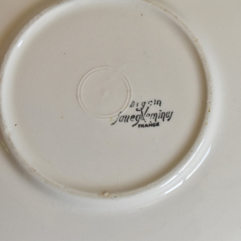 Vintage Chocolate Cup & Saucer, Digoin & Sarreguemines Rohan (Scalloped Edge) B