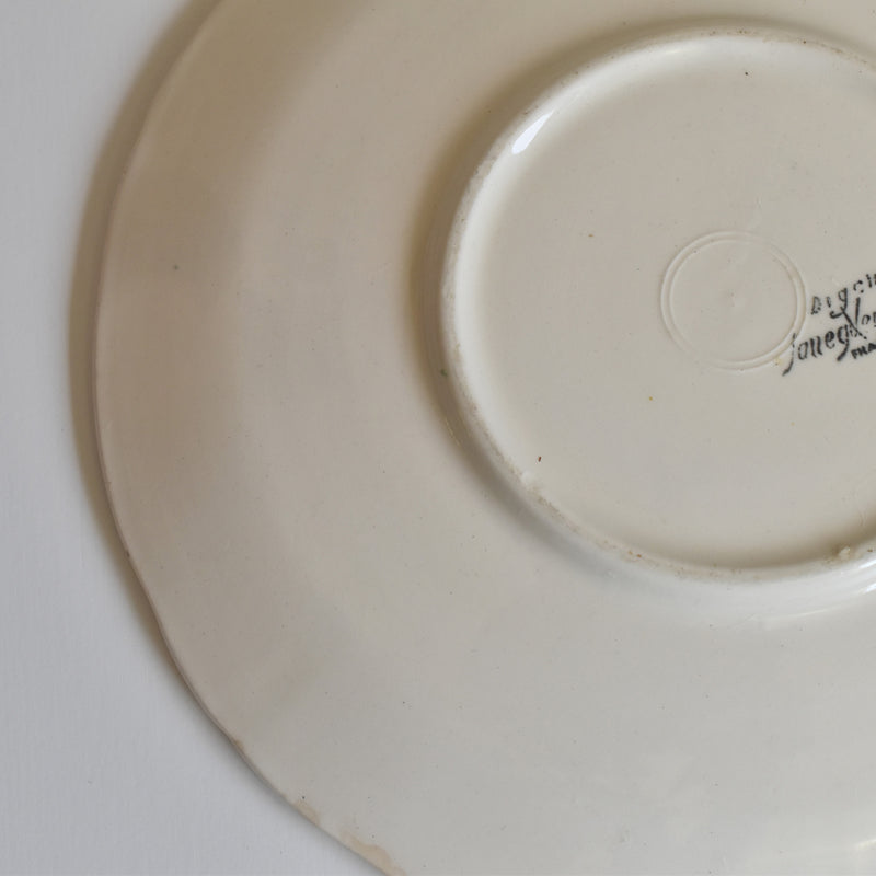 Vintage Chocolate Cup & Saucer, Digoin & Sarreguemines Rohan (Scalloped Edge) B