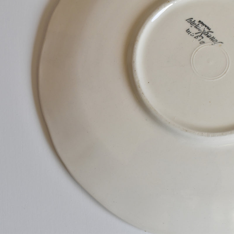 Vintage Chocolate Cup & Saucer, Digoin & Sarreguemines Rohan (Scalloped Edge) B