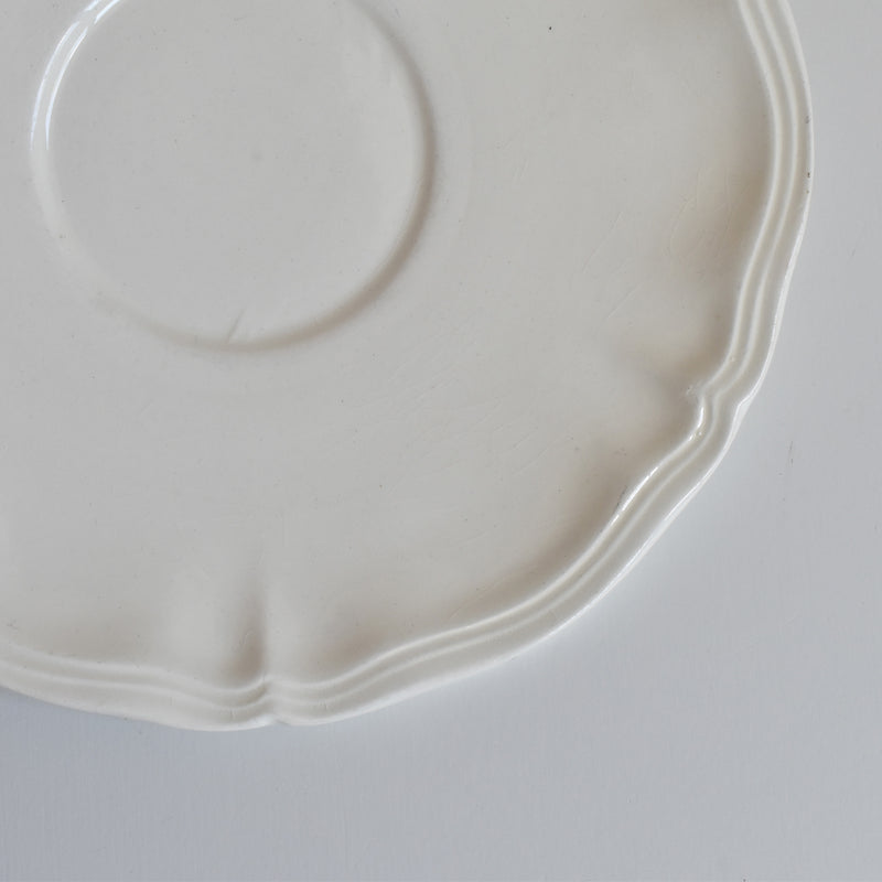 Vintage Chocolate Cup & Saucer, Digoin & Sarreguemines Rohan (Scalloped Edge) B