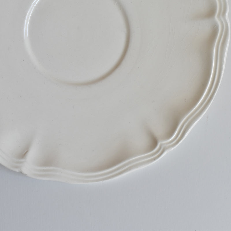 Vintage Chocolate Cup & Saucer, Digoin & Sarreguemines Rohan (Scalloped Edge) B
