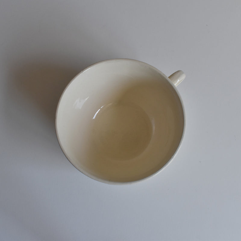 Vintage Chocolate Cup & Saucer, Digoin & Sarreguemines Rohan (Scalloped Edge) B