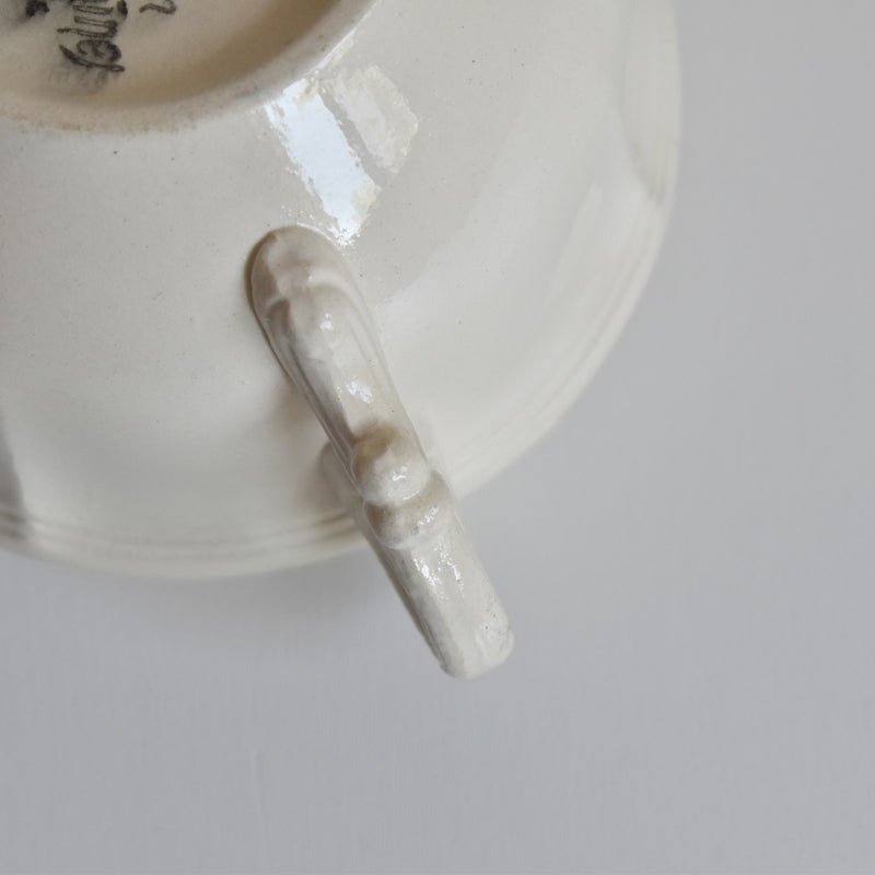Vintage Chocolate Cup & Saucer, Digoin & Sarreguemines Rohan (Scalloped Edge) B