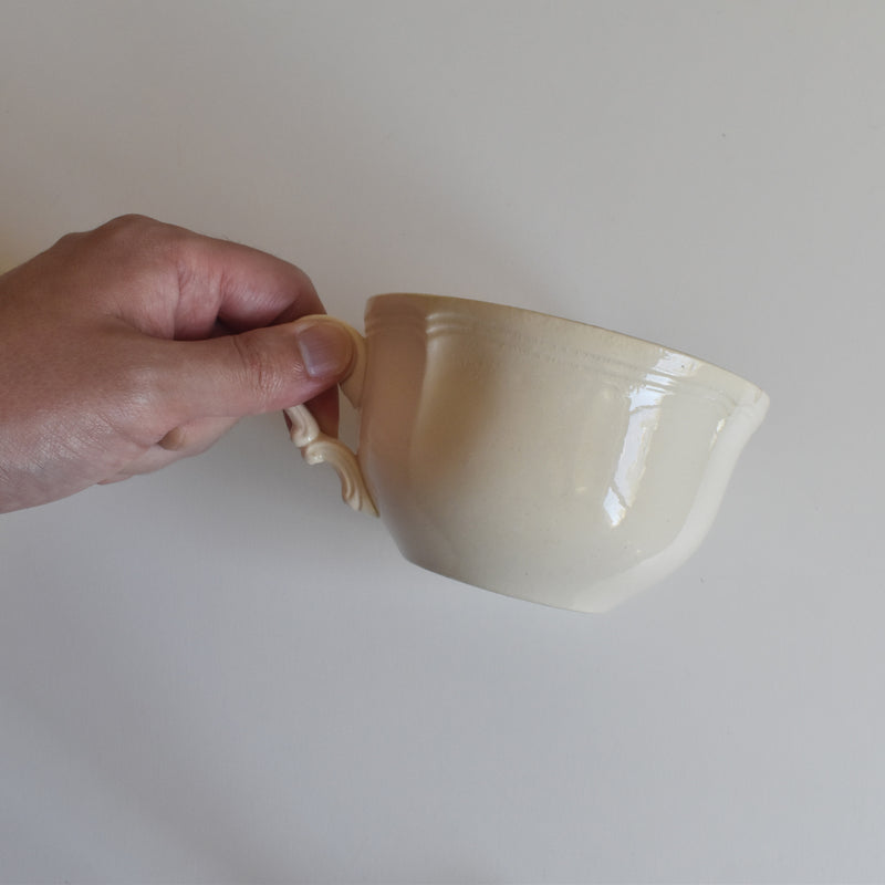 Vintage Chocolate Cup & Saucer, Digoin & Sarreguemines Rohan (Scalloped Edge) B