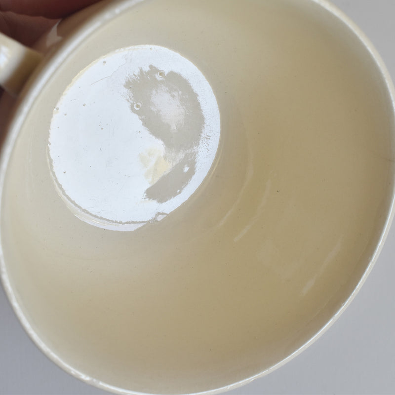 Vintage Chocolate Cup & Saucer, Digoin & Sarreguemines Rohan (Scalloped Edge) B
