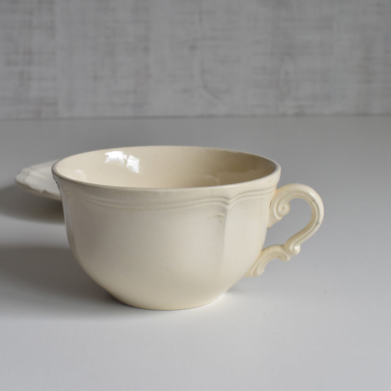 Vintage Chocolate Cup & Saucer, Digoin & Sarreguemines Rohan (Scalloped Edge) B