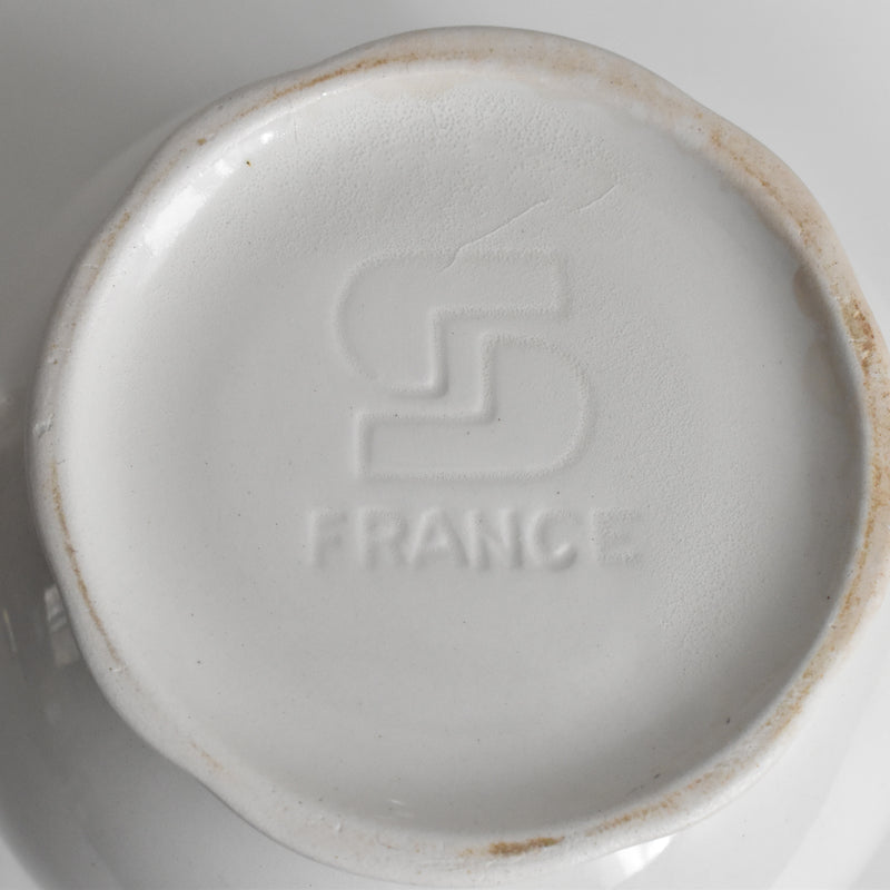 Vintage Sugar Pot Digoin & Sarreguemines White