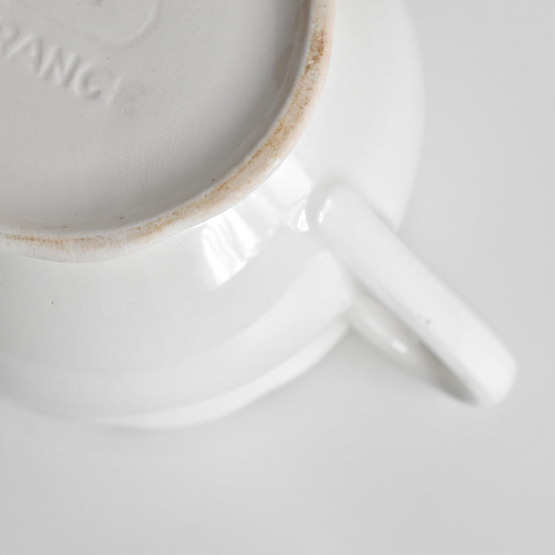 Vintage Sugar Pot Digoin & Sarreguemines White