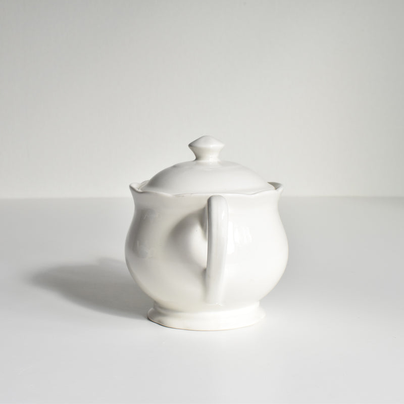 Vintage Sugar Pot Digoin & Sarreguemines White