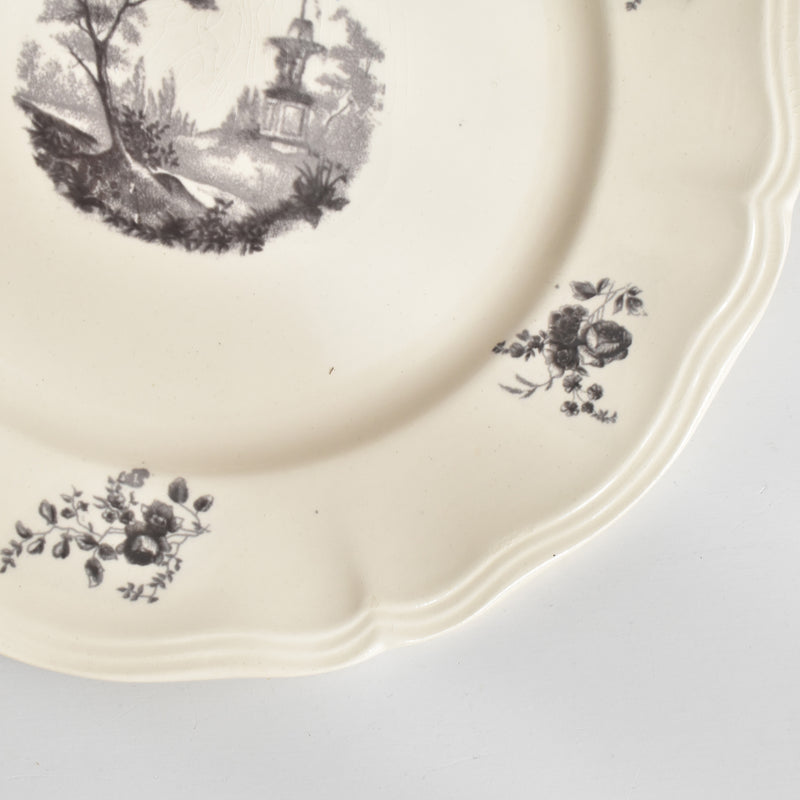 Vintage Dessert Plate, Digoin & Sarreguemines, Trianon B