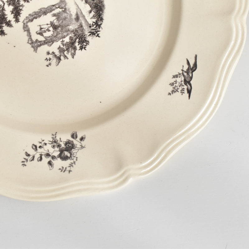 Vintage dessert plate Digoin & Sarreguemines Trianon C