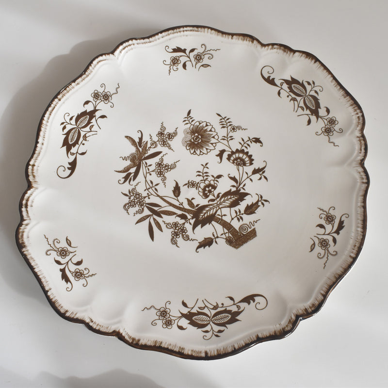 Vintage Cake Plate Sarreguemines Windsor