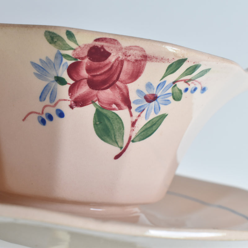 Vintage Sauce Boat Digoin & Sarreguemines 9177