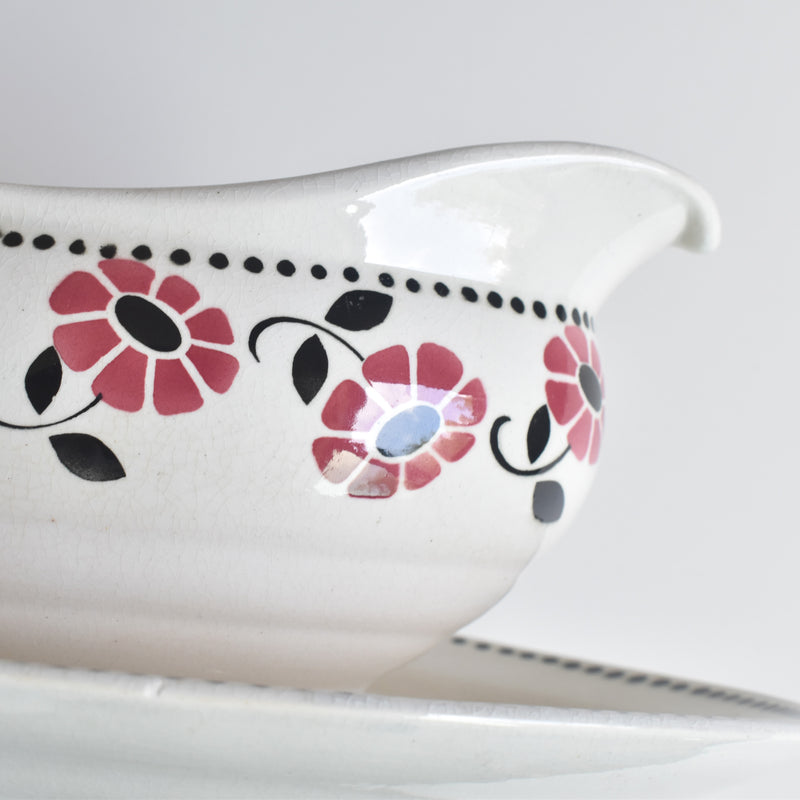 Vintage Sauce Boat Digoin & Sarreguemines Rialto