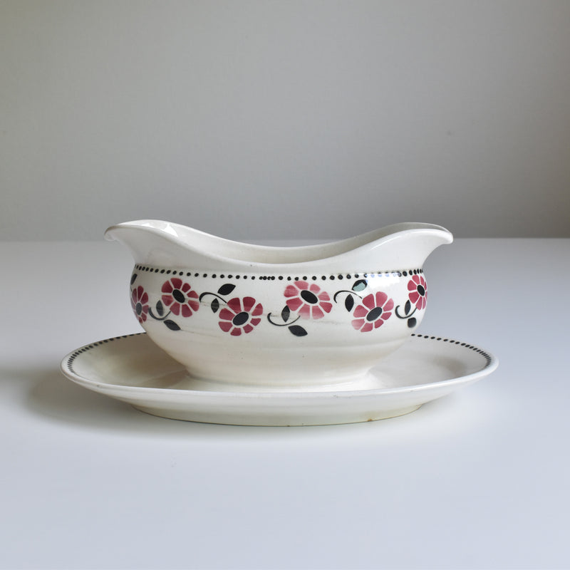 Vintage Sauce Boat Digoin & Sarreguemines Rialto