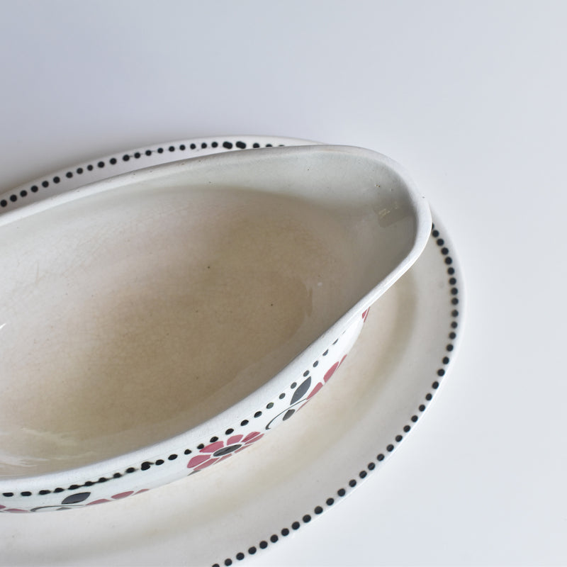 Vintage Sauce Boat Digoin & Sarreguemines Rialto