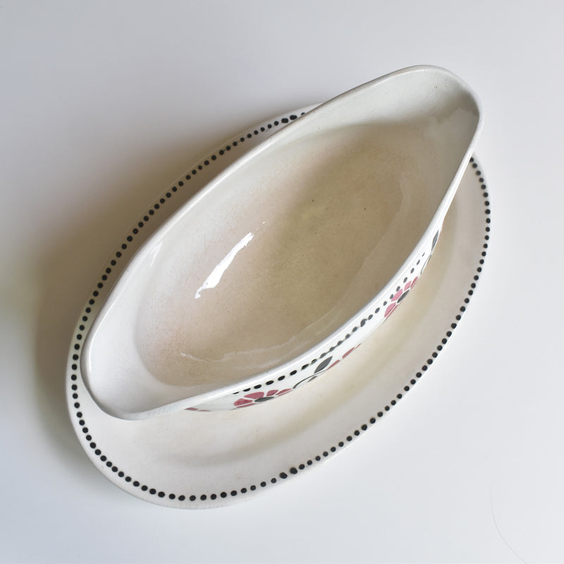 Vintage Sauce Boat Digoin & Sarreguemines Rialto