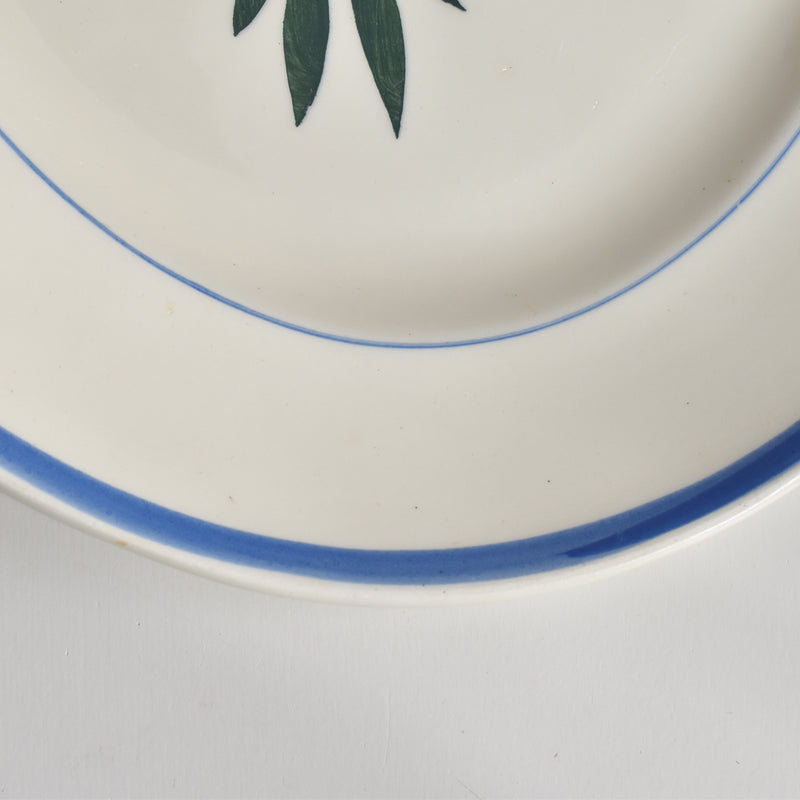 Vintage Oval Plate HBCM Creil et Montereau Yvonne