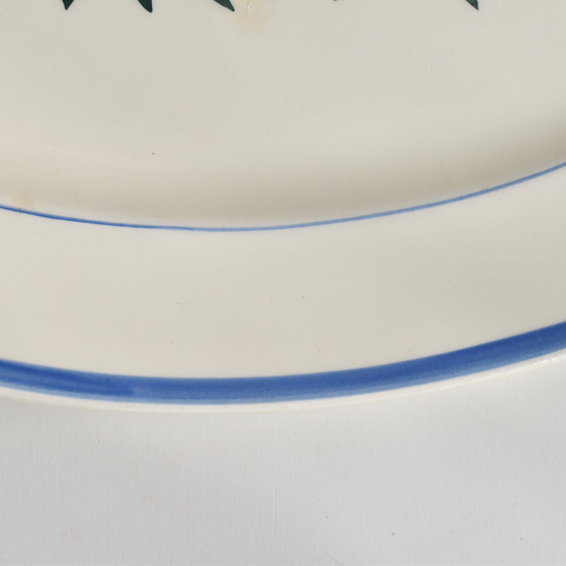 Vintage Oval Plate HBCM Creil et Montereau Yvonne