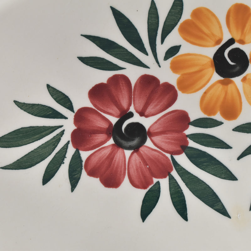Vintage Oval Plate HBCM Creil et Montereau Yvonne