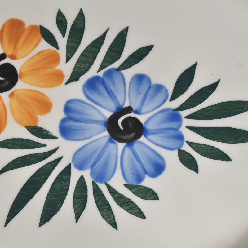 Vintage Oval Plate HBCM Creil et Montereau Yvonne